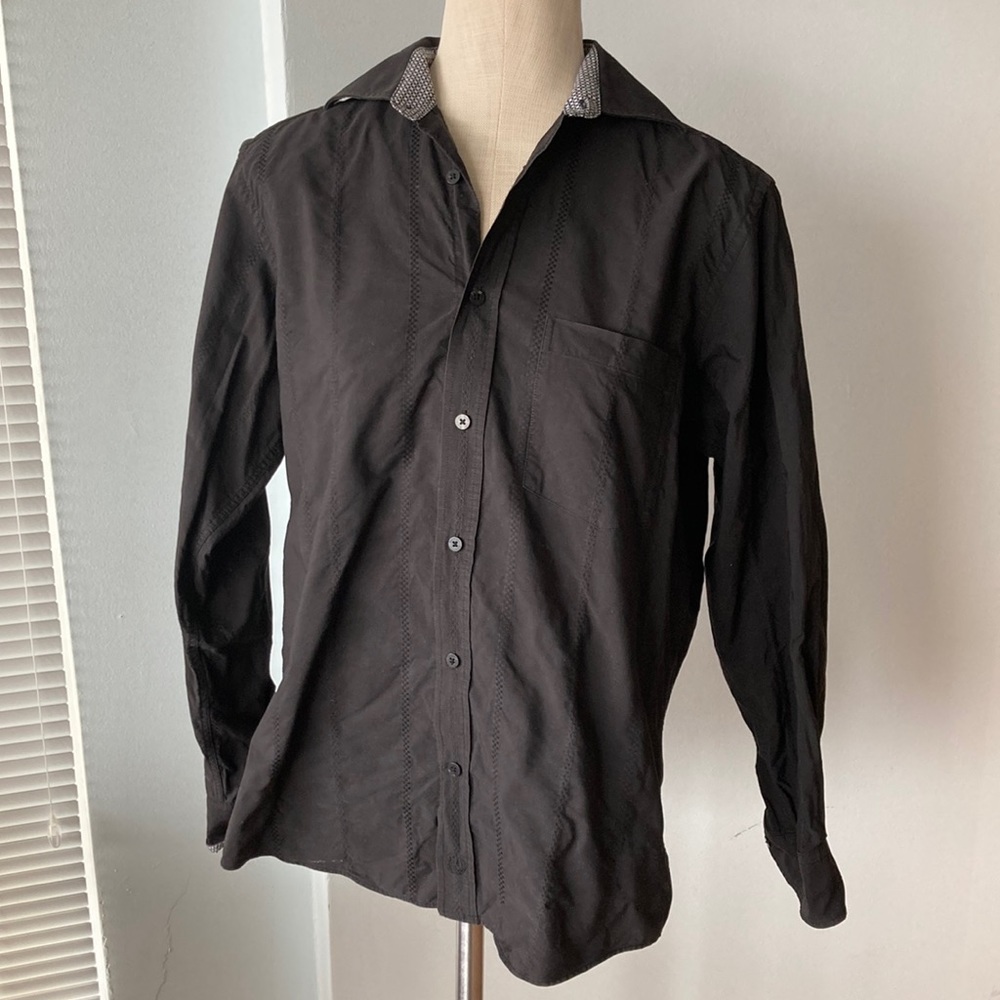 Bugatchi small black button down shirt